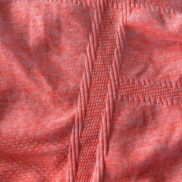 Athleta Heather Bright Orange Razorback Tank Top Vertical Rouging Stripes-Med - Picture 7 of 12